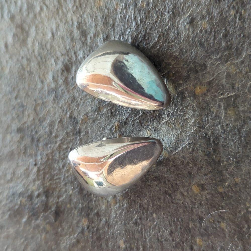 Vintage tasco Mexican silver 925 chunky sterling silver earrings